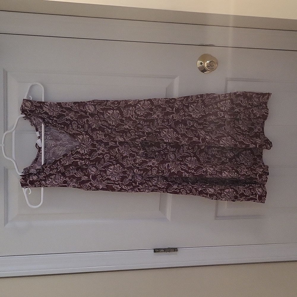 NWOT Gap Maroon Floral Paisley Sundress, Size S